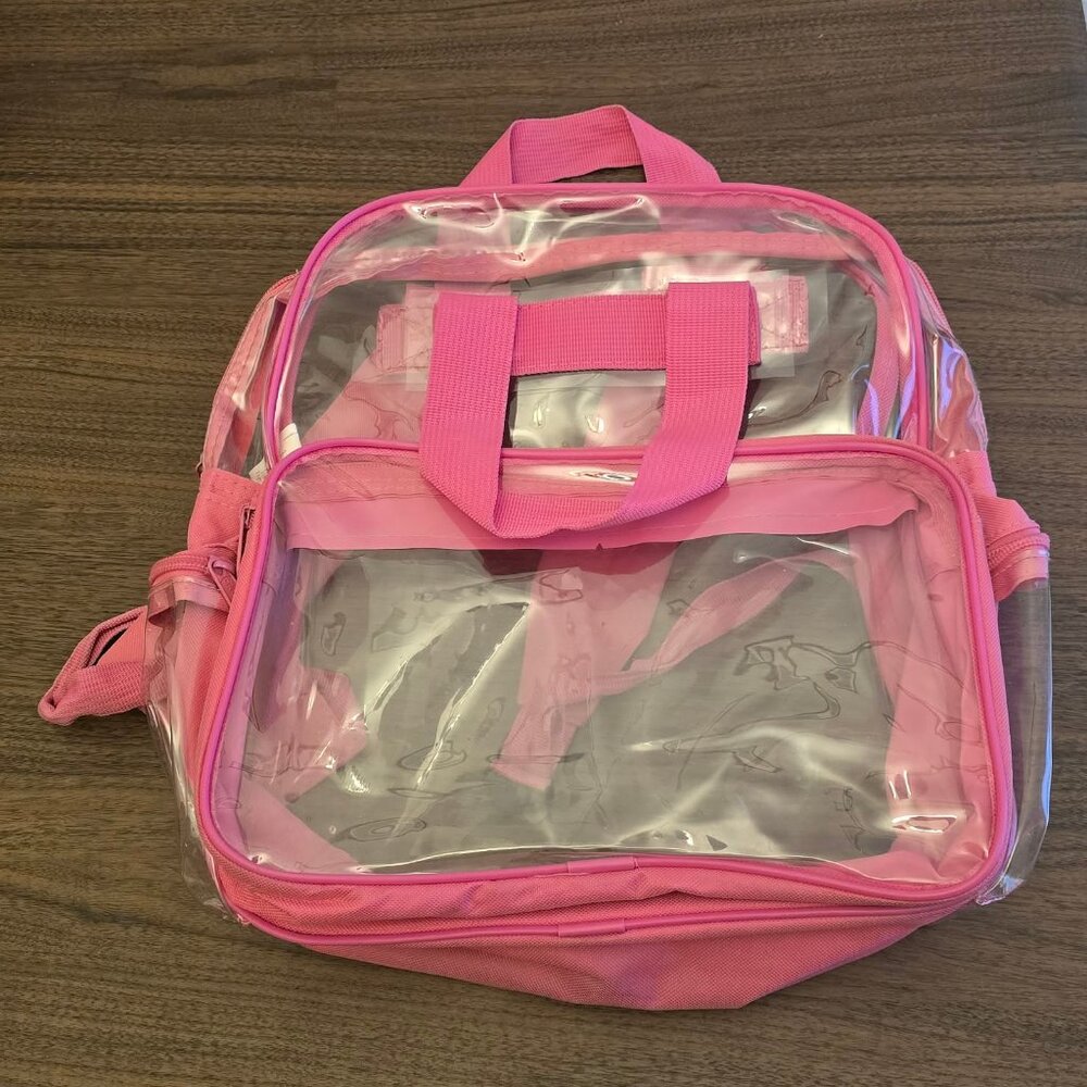 Pink Clear Backpack